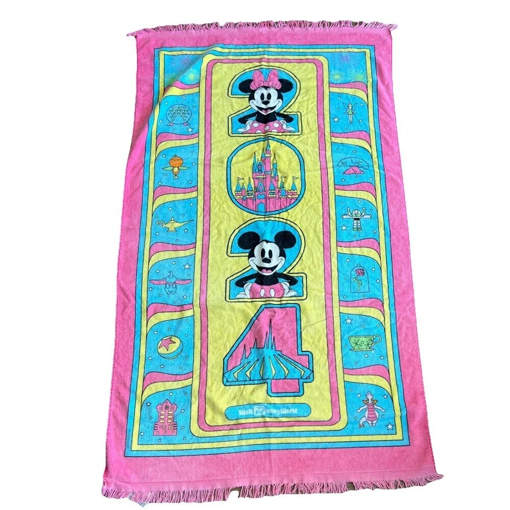 Disney Parks 2024 Disney World Adventure Beach Bath Towel 33